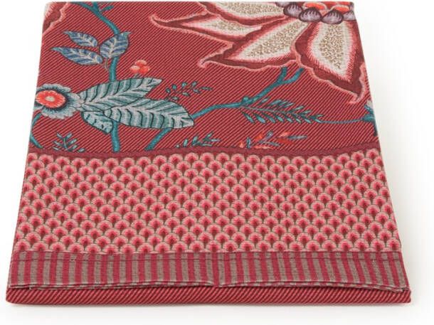 Pip Studio Flower Festival Tafelkleed Donkerroze 140x180cm