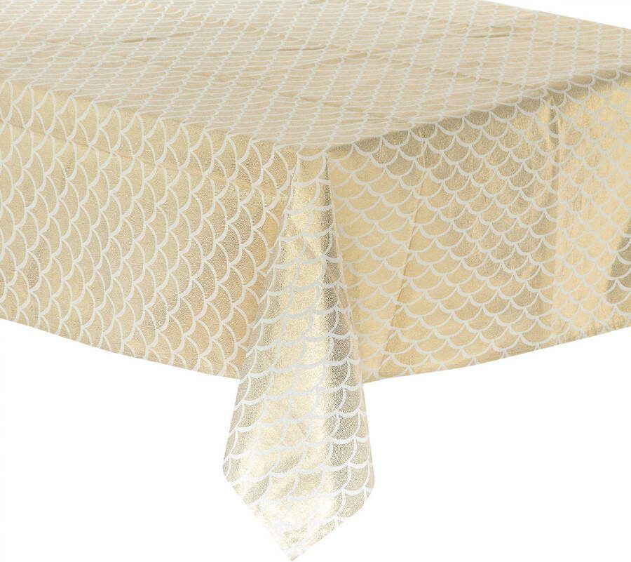 Atmosphera Tafelkleed Art deco Goud Print 140 X 360 Cm Polyester/katoen Tafellakens