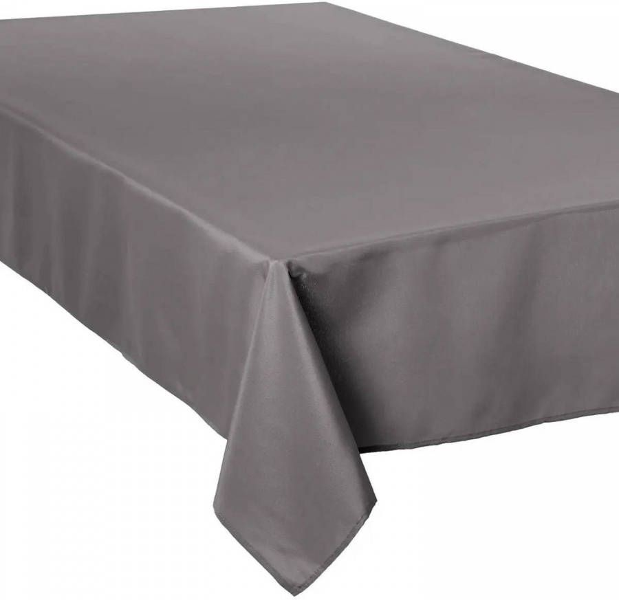 Atmosphera Tafelkleed Rechthoekig 300 X 150 Cm Grijs Polyester Tafellakens