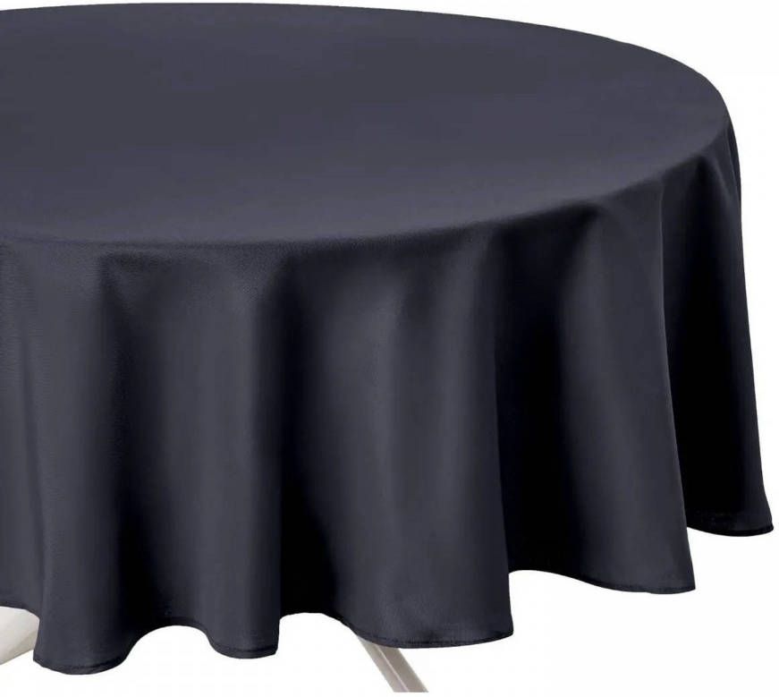 Atmosphera Tafelkleed Rond 180 Cm Donker Grijs Polyester Tafellakens