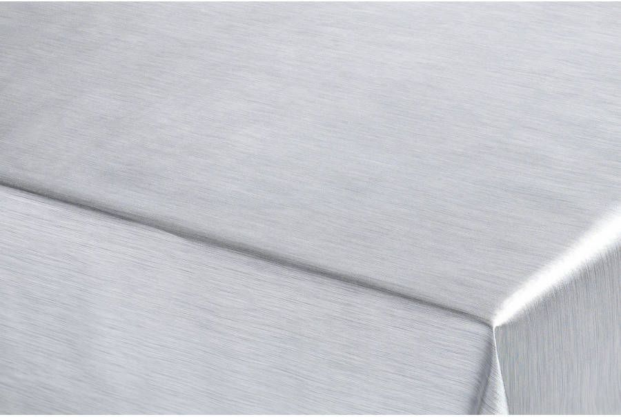 Bellatio Design Luxe Kerst Tafelzeil/tafelkleed Zilveren Metallic Look 140 X 250 Cm Tafellakens