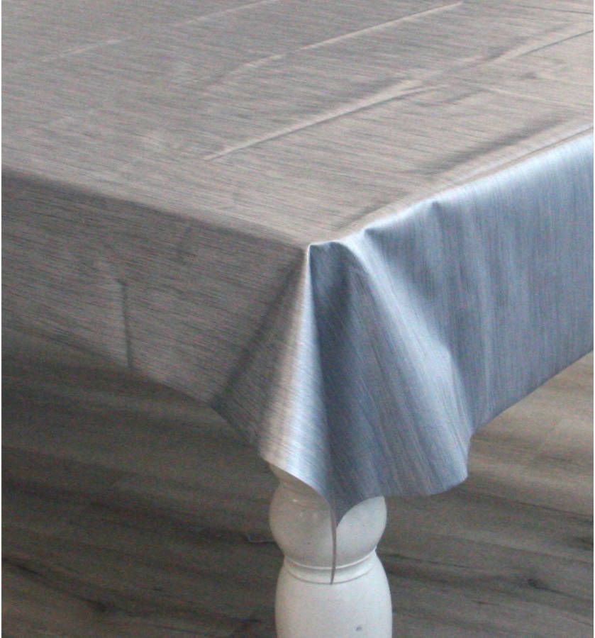 Bellatio Design Luxe Kerst Tafelzeil/tafelkleed Zilveren Metallic Look 140 X 300 Cm Tafellakens