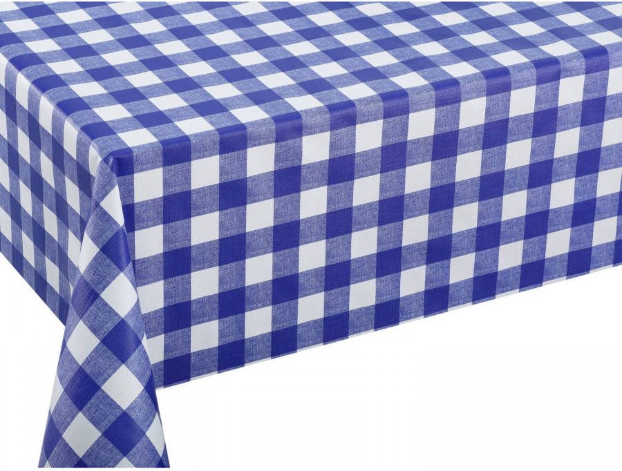 Bellatio Design Tafelzeil/tafelkleed Blauwe Ruit/boerenruit 140 X 220 Cm Tafelzeilen