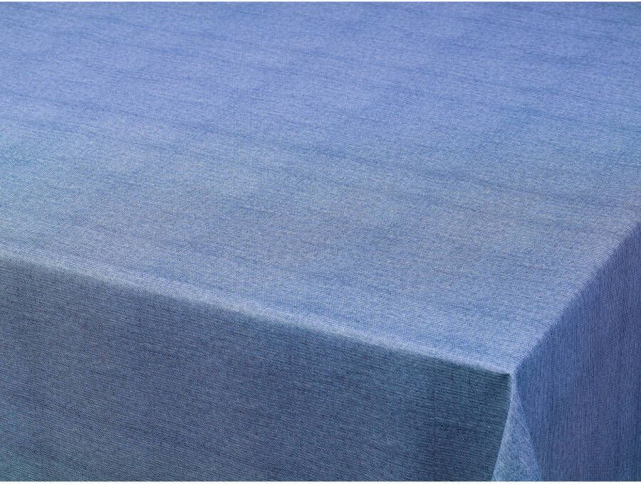 Bellatio Design Tafelzeil/tafelkleed Gemeleerd Blauwe Look 140 X 300 Cm Tafelzeilen