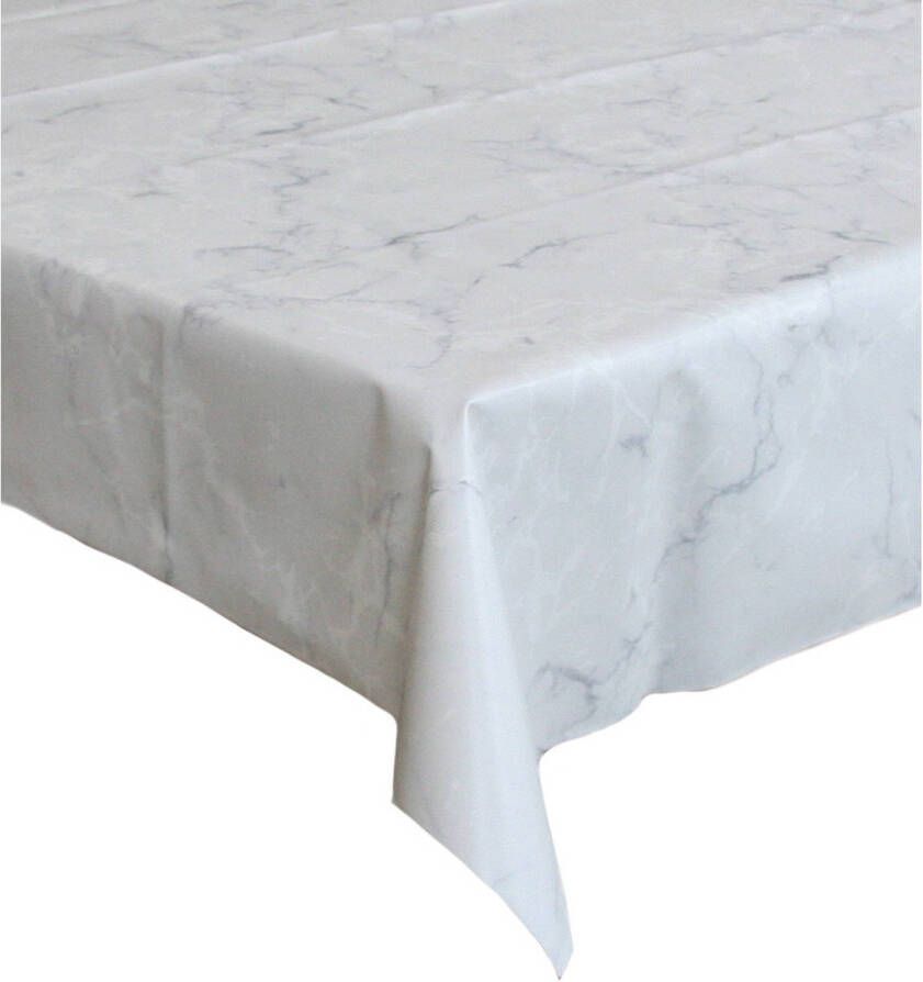 Bellatio Design Tafelzeil/tafelkleed Marmer Look 140 X 250 Cm Tafelzeilen