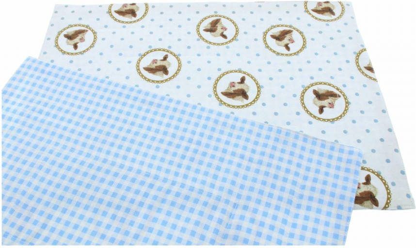 Benza 2 Placemats Happy Cow Roodbonte Koeien 100% Katoen 47 X 36 Cm