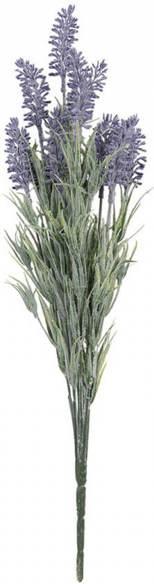 Clayre & Eef Kunstbloem 44 Cm Paars Groen Kunststof Rechthoek Kunstplant Nepplant Nepbloem Paars Kunstplant Nepplant