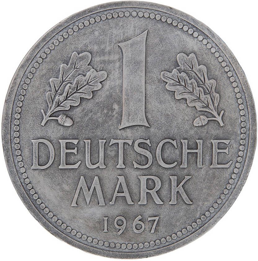 Clayre & Eef Wanddecoratie Ø 20x2 Cm Zilverkleurig Kunststof Rond Muurdecoratie Wandversiering Zilverkleurig