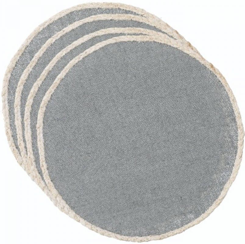 Creative Tops Placemats, Set van 4 Stuks, Geweven, Grijs, 39 cm Cr