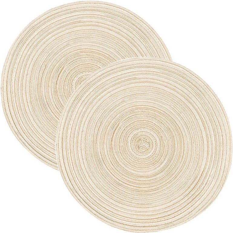 FLOKOO Placemat 2 Stuks Placemat 36 Cm Bruin