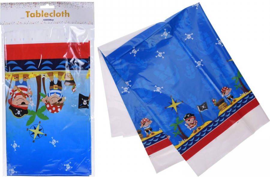 Free and Easy Tafelkleed Piraten 132 X 220 Cm Blauw