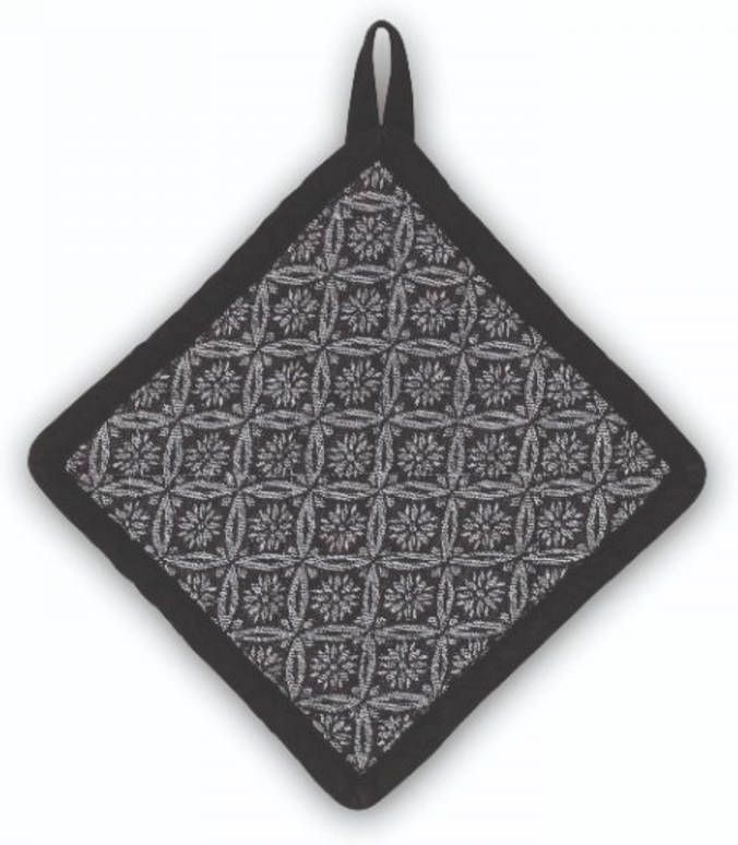 Kela Pannenlap, Zwart/wit Patroon Gianna