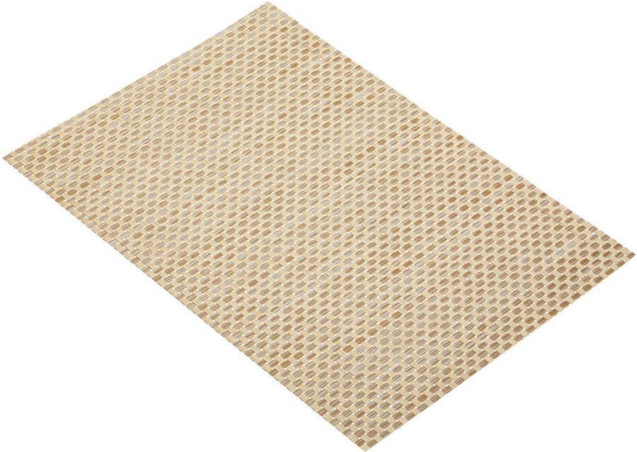 KitchenCraft Placemat Weave 30 X 45 Cm Pvc/polyester Beige