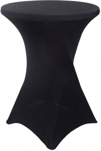 Lizzely Garden & Living Stretch Rok Zwart Statafelrok Statafel 60cm Statafelhoes