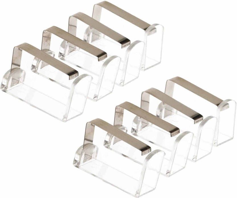 Merkloos 12x Tafelkleed Klemmen Zilver 5 X 4 Cm Rvs Tafelkleedklemmen