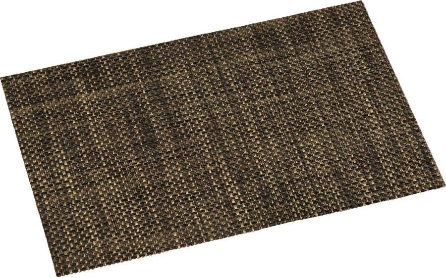 Merkloos 4x Rechthoekige Placemats Messing/goud Geweven 29 X 43 Cm Placemats
