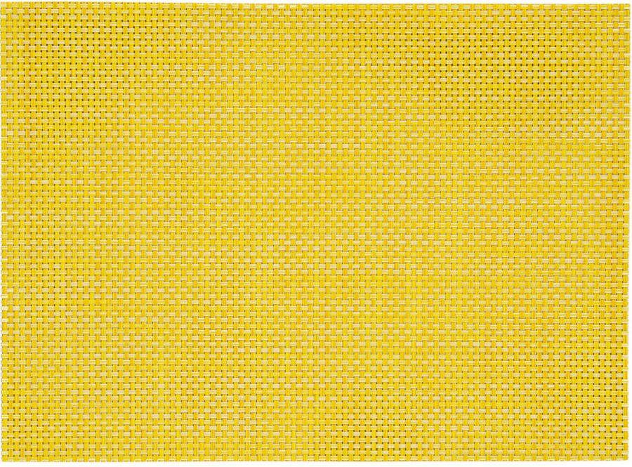Merkloos 6x Placemats Geel Geweven/gevlochten 45 X 30 Cm Placemats