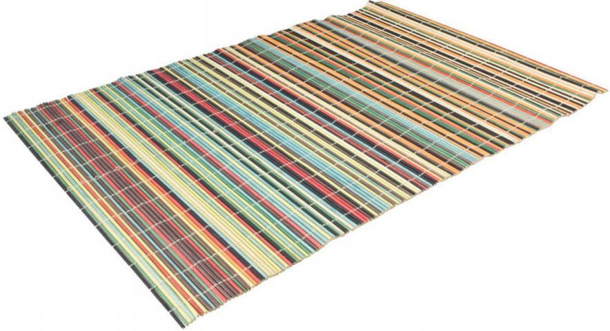 Merkloos 8x Bamboe Placemat/onderlegger 30 X 45 Cm Gekleurd Placemats