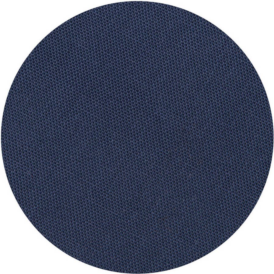 Merkloos Donkerblauw Tafelkleed Van Polyester/katoen Rond 160 Cm Feesttafelkleden