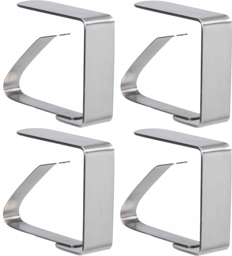 CHI Hi Keuken Artikelen Setje Van 12x Rvs Tafelkleden Vastzet Klemmen 4, 5 X 2 X 6 Cm Tafelkleedklemmen