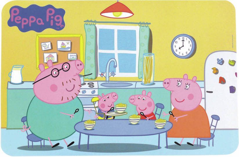 Merkloos Placemat Voor Kinderen Peppa Pig 43 X 28 Cm Placemats