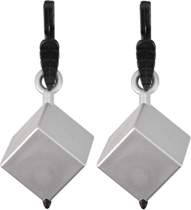 Merkloos Set Van 8x Stuks Tafelkleed Gewichtjes Vierkantjes Kunststof Tafelkleedgewichten