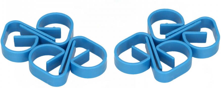 Merkloos Set Van 8x Stuks Tafelkleed Vastzet Klemmen Blauw 5 Cm Tafelkleedklemmen