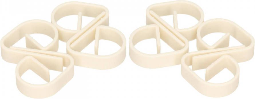 Bellatio Design Set Van 8x Stuks Tafelkleed Vastzet Klemmen Wit 5 Cm Tafelkleedklemmen