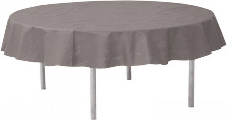 Santex Grijs Rond Tafelkleed/tafellaken 240 Cm Non Woven Polypropyleen Tafellakens