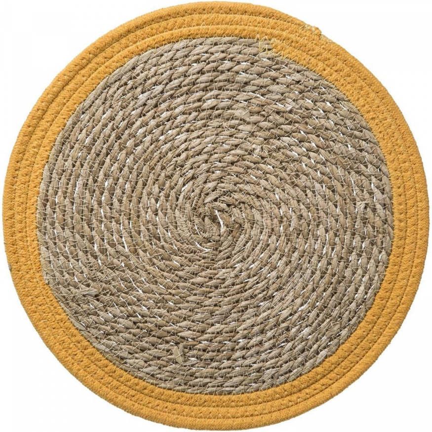 Secret de Gourmet Ronde Placemat Zeegras Geel 39 Cm Placemats