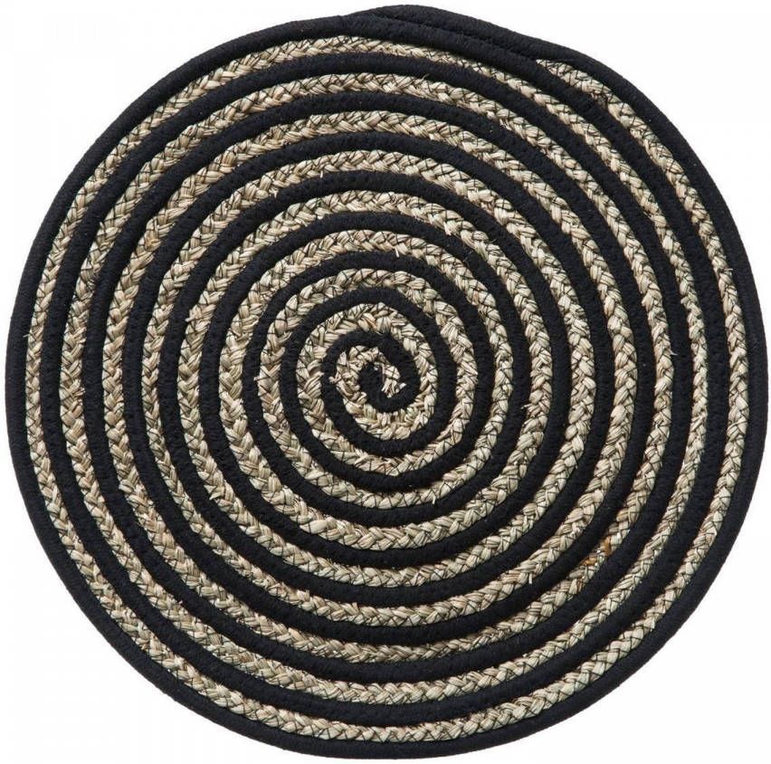 Secret de Gourmet Ronde Placemat Zeegras Zwart 38 Cm Placemats