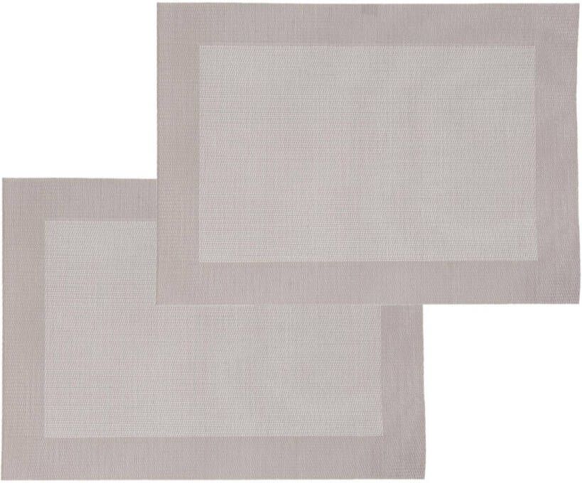 Secret de Gourmet Set Van 6x Stuks Placemats Beige Texaline 50 X 35 Cm Placemats