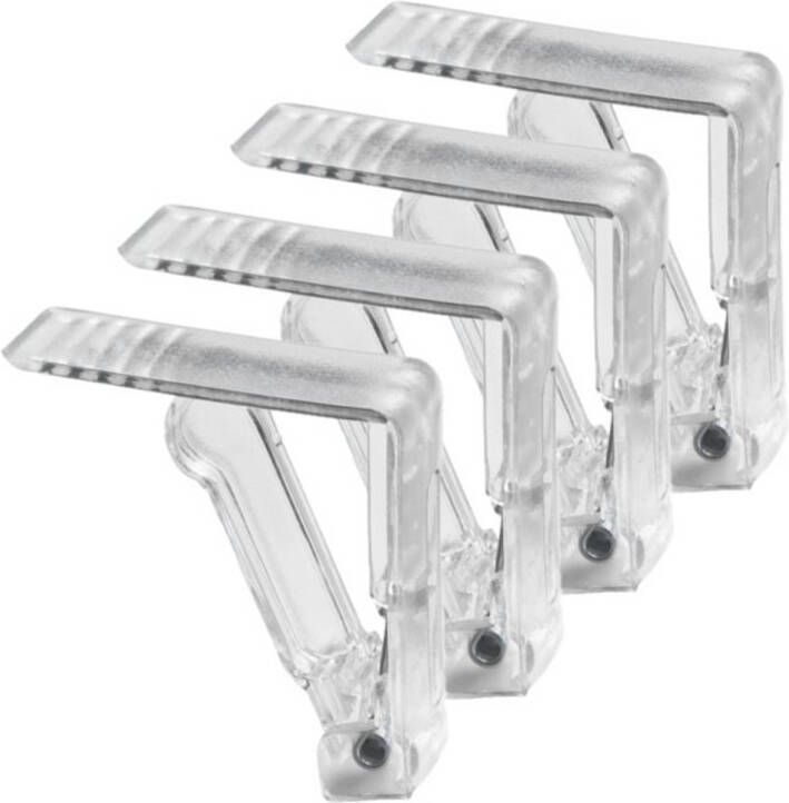 Shoppartners 4x Stuks Tafelkleed Klemmen Transparant Tafelkleedklemmen