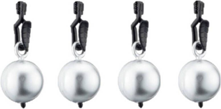 Shoppartners 4x Stuks Tafelkleedgewichtjes Zilveren Kogels/ballen 3.5 Cm Tafelkleedgewichten