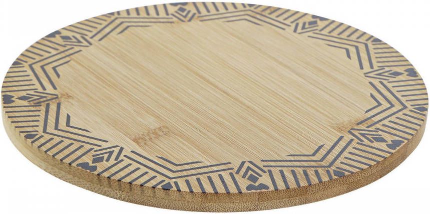 Items Ronde Pannen Onderzetter Van Bamboe Met Print D20 Cm Panonderzetters