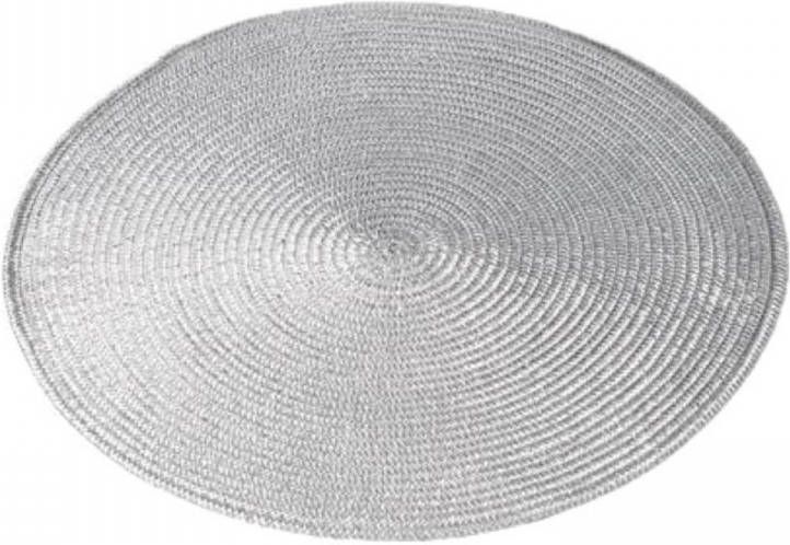 Cepewa Ronde Placemat Zilver Polypropeen 38 Cm Placemats