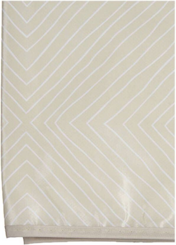 Shoppartners Tafelzeil/tafelkleed Beige Met Grafisch Motief 140 X 180 Cm Tafelzeilen