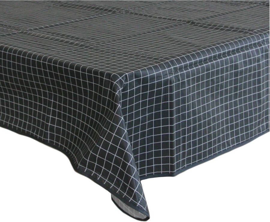 Shoppartners Tafelzeil/tafelkleed Zwart/wit Ruiten Motief 140 X 240 Cm Tafelzeilen