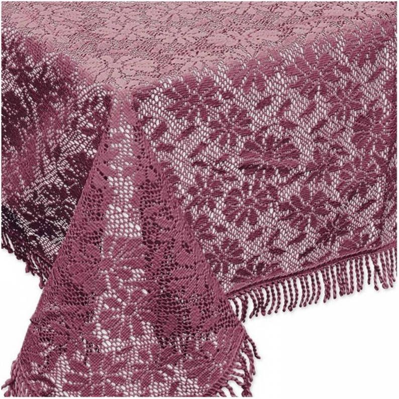 Unique Living Buiten Tafelkleed/tafellaken Aubergine Paars 150 X 220 Cm Tafellakens