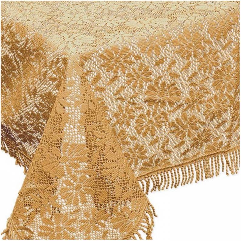 Unique Living Buiten Tafelkleed/tafellaken Goudgeel 150 X 220 Cm Tafellakens