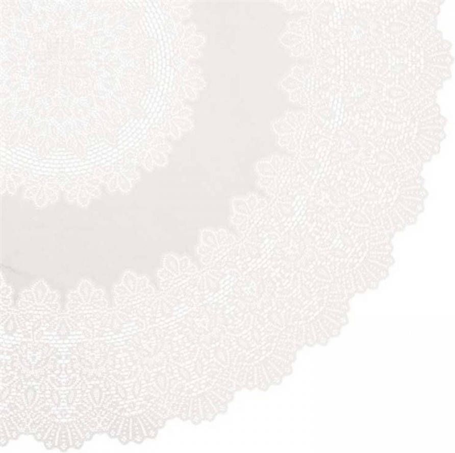 Unique Living Buiten Tafelkleed/tafellaken Ivoor Wit Amira 152 Cm Rond Tafellakens