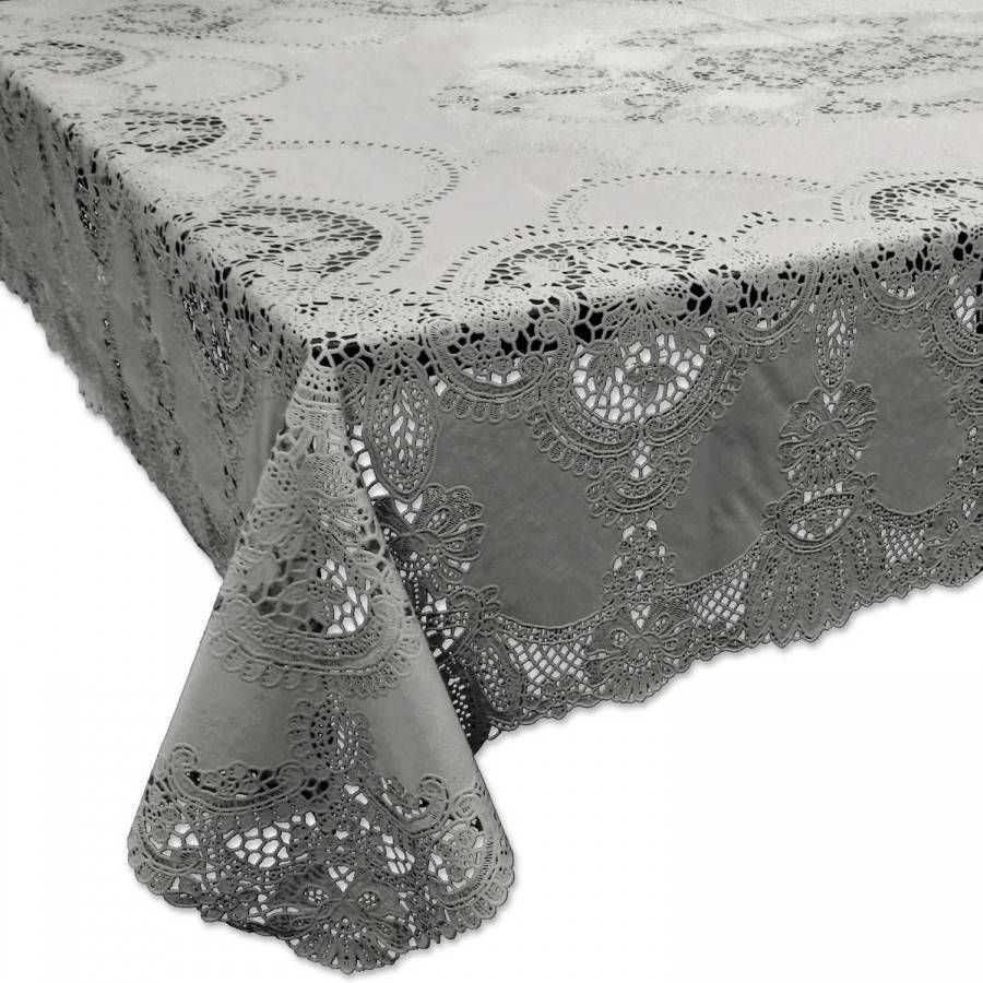 Unique Living Tafelkleed Amira Vinyl 152x228cm Grijs