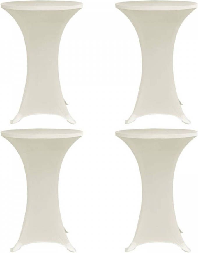 VIDAXL Statafelhoes 4 st stretch Ø, 70 cm crè, me