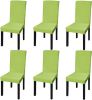 VidaXL Stoelhoes stretch recht 6 stuks groen online kopen