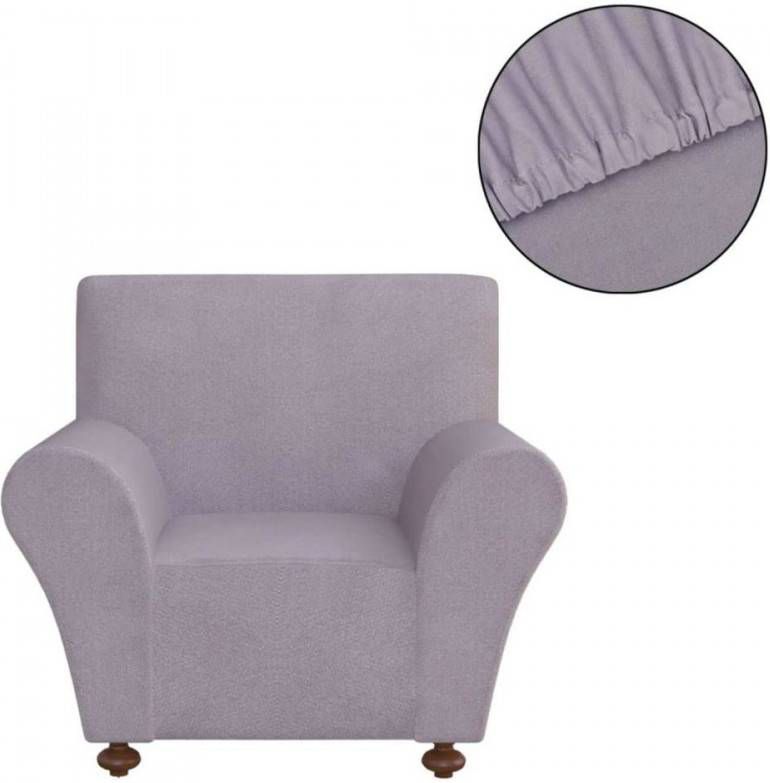 VidaXL Stretch Meubelhoes Voor Fauteuil Grijs Polyester Jersey