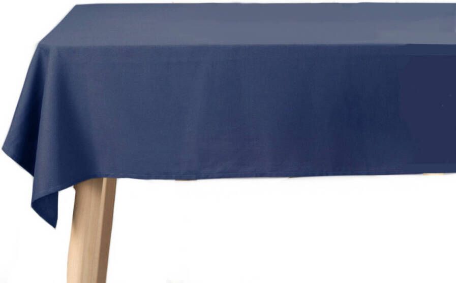 Wicotex Donkerblauw Tafelkleed Van Katoen 140 X 250 Cm Tafellakens