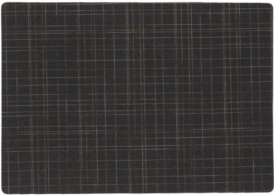 Wicotex Stevige Luxe Tafel Placemats Liso Zwart 30 X 43 Cm Placemats