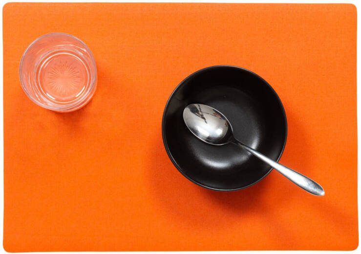 Wicotex Stevige Luxe Tafel Placemats Plain Oranje 30 X 43 Cm Placemats
