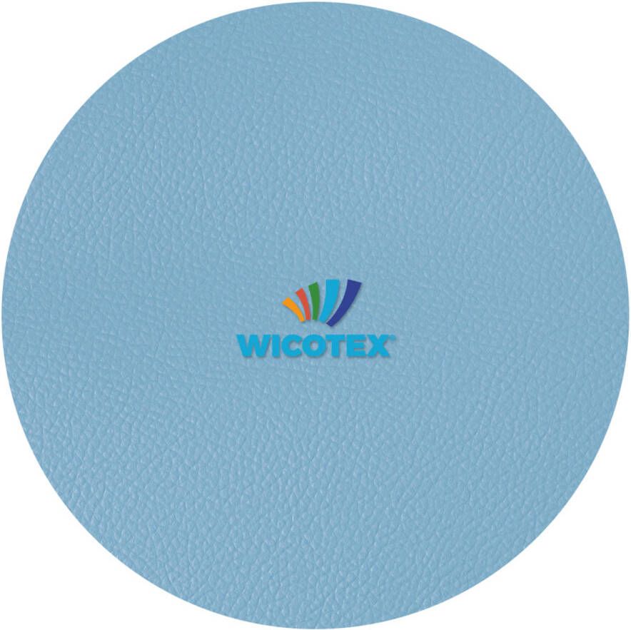 Wicotex Tafelkleed leer skai Leer Moon Blauw Rond 140cm