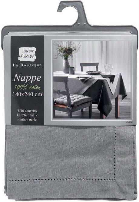 Wicotex Tafellaken tafelkleed Charline Grijs 140x240cm